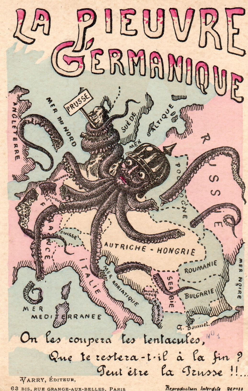 La Pieuvre Germanique - Idea Rare Maps