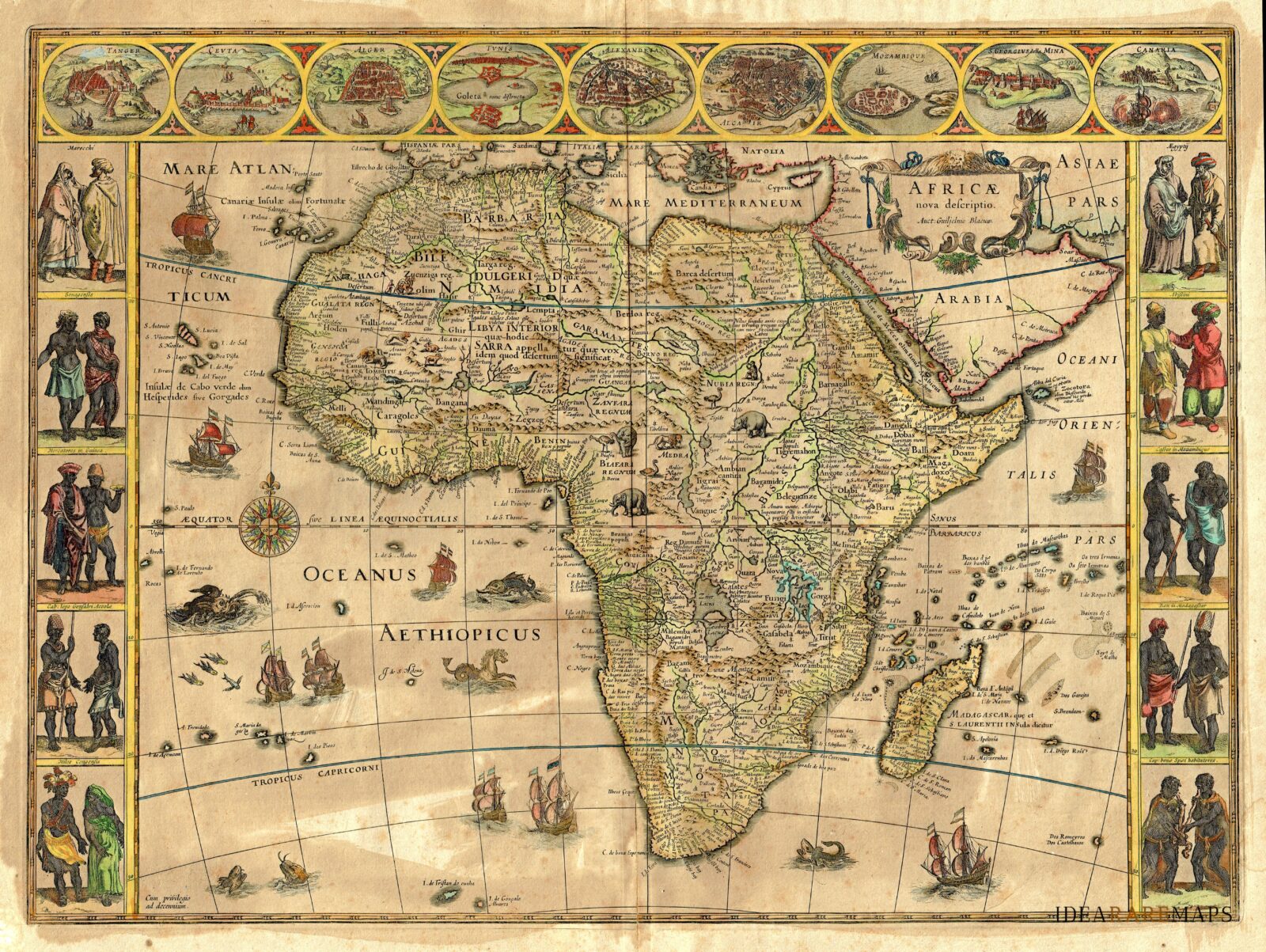 [Ethiopia] Relief Map of Abyssinia - S.J. Turner 1938 - Idea Rare Maps